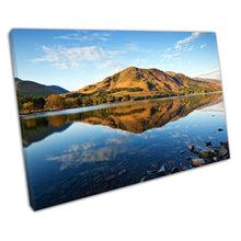 Load image into Gallery viewer, Blue skies Lake Buttermere refection&#39;s The English Lake District Wall Art Print Picture For Home Office Decor
