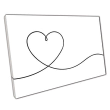 Laad de afbeelding in galerijviewer, Continuous Line Heart Drawing Canvas Wall Art Print On Canvas Picture For Home Office Decor
