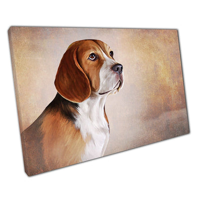 Beautiful Beagle Dog Pet Painting Wall Art Print On Canvas Picture For Home Office Decor