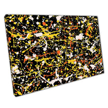 Load image into Gallery viewer, Abstract Splatter Paint Dripping Artwork Vibrant Yellows And Oranges Wall Art Print On Canvas Picture For Home Office Decor

