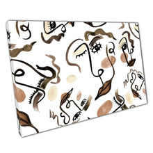 Load image into Gallery viewer, Abstract Watercolour Brushstroke Texture Expressionist Facial Features Style Pattern Wall Art Print On Canvas Picture For Home Office Decor
