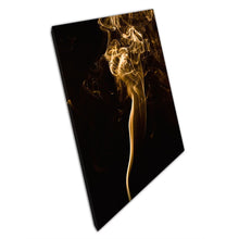 Load image into Gallery viewer, Beautiful Abstract Digital Composition Of Mysterious Brown Flowing Smoke In The Dark Wall Art Print On Canvas Picture For Home Office Decor

