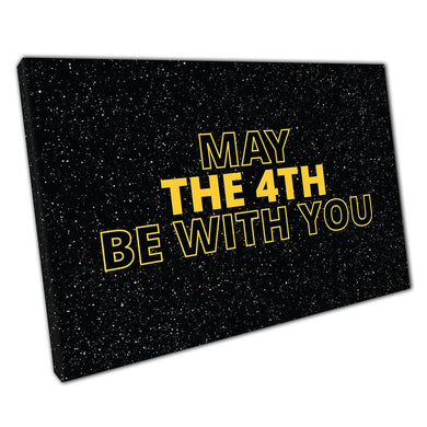 May The 4th Be With You Star Wars Day Celebration Famous Sci-Fi Fantasy Drama Iconic Wall Art Print On Canvas Picture For Home Office Decor