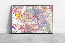 Carica immagine nel visualizzatore della galleria, Central BRISTOL Street Map Art Print watercolour names Ready to Hang Wall Art Print Framed Picture print
