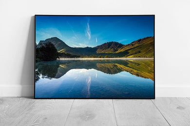 First Light on Buttermere in The Lake District Cumbria Ready to Hang Wall Art Print Framed Picture print