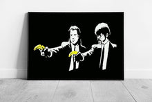 Load image into Gallery viewer, Banksy Pulp fiction Yellow Banana guns Ready to Hang Wall Art Print Framed Picture print
