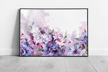 Laad de afbeelding in galerijviewer, Beautiful Watercolour Pink Purple Toned Peony Flower Floral Illustration Wall Art Print on Paper Framed Picture print
