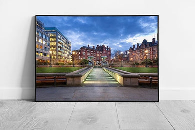 city of Sheffield town centre Cityscape Ready to Hang Wall Art Print Framed Picture print