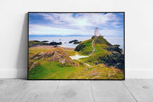 Load image into Gallery viewer, Lighthouse Landscape Llanddwyn Island Coast Of Anglesey North Wales Wall Art Print on Paper Framed Picture print

