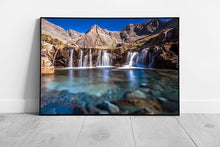 Laad de afbeelding in galerijviewer, Fairy Pools Glen Brittle waterfall pools Isle of Skye Ready to Hang Wall Art Print on Paper Framed Picture print
