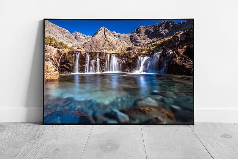 Fairy Pools Glen Brittle waterfall pools Isle of Skye Ready to Hang Wall Art Print on Paper Framed Picture print