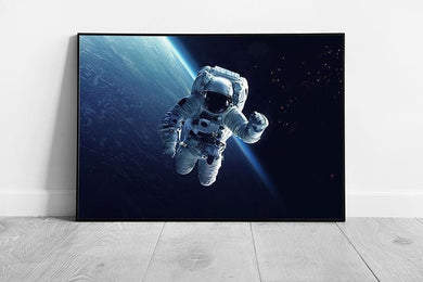 Astronaut Doing A Spacewalk Galaxy Universe Space Exploration Deep Space Cosmos Wall Art Print on Paper Framed Picture print