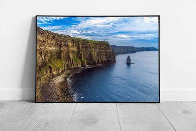 Cliffs of Moher Burren County Clare Ireland seascape Ready to Hang Wall Art Print Framed Picture print