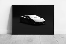 Laad de afbeelding in galerijviewer, Black shadow luxury sports Car Ready to Hang Wall Art Print Framed Picture print
