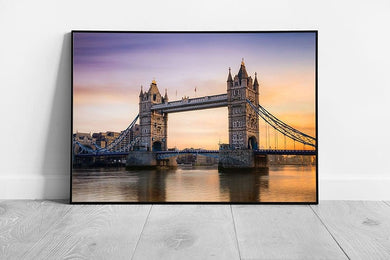 City of London world famous Tower Bridge on the River Ready to Hang Wall Art Print Framed Picture print