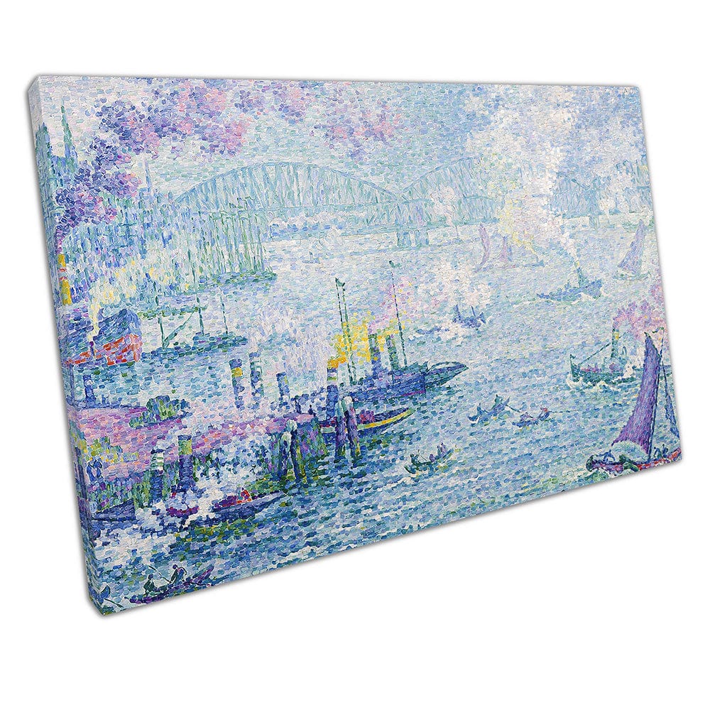 Paul Signac El puerto de Rotterdam Reproducción Arte de pared Impresión de lona montada en lienzo