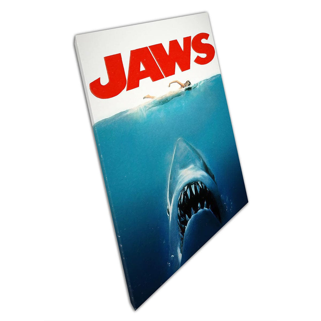 Horror JAWS Canvas Wall Art print on canvas Mounted Canvas print