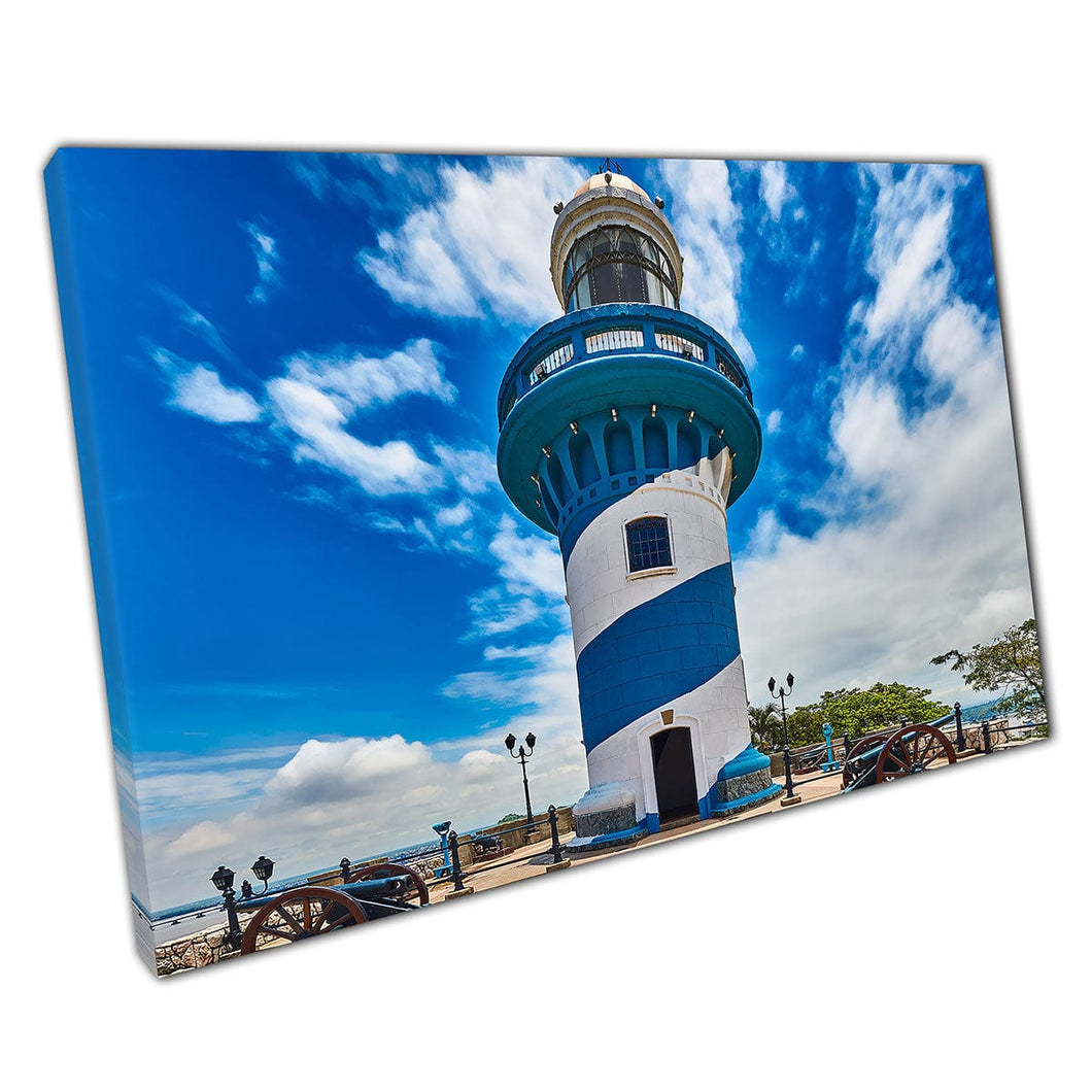 Lighthouse of Santa Anna Fort Las Pe PeSting District Handmark de Guayaquil Ecuador Wall Art Impresión en lienzo lienzo impreso