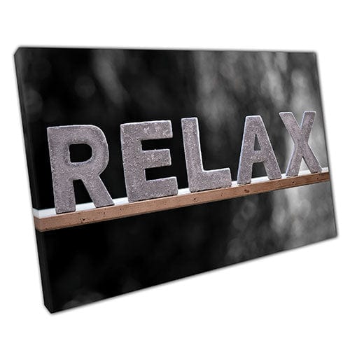 Afdrukken op canvas Relax Gray Welkom Huisdecor klaar om muurwand te hangen afdrukken gemonteerd canvas print