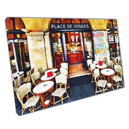 Print on Canvas Place des Vosges Watercolour Paris Ready to Hang Wall Art Print Mounted Canvas print