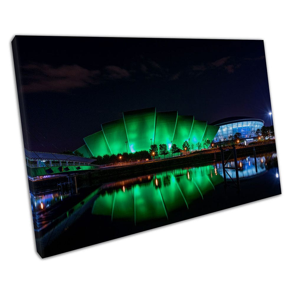 Centro de exhibición escocés Hydro Glasgow Glasgow Scotland Canvas Arte de pared impresión de lona montada