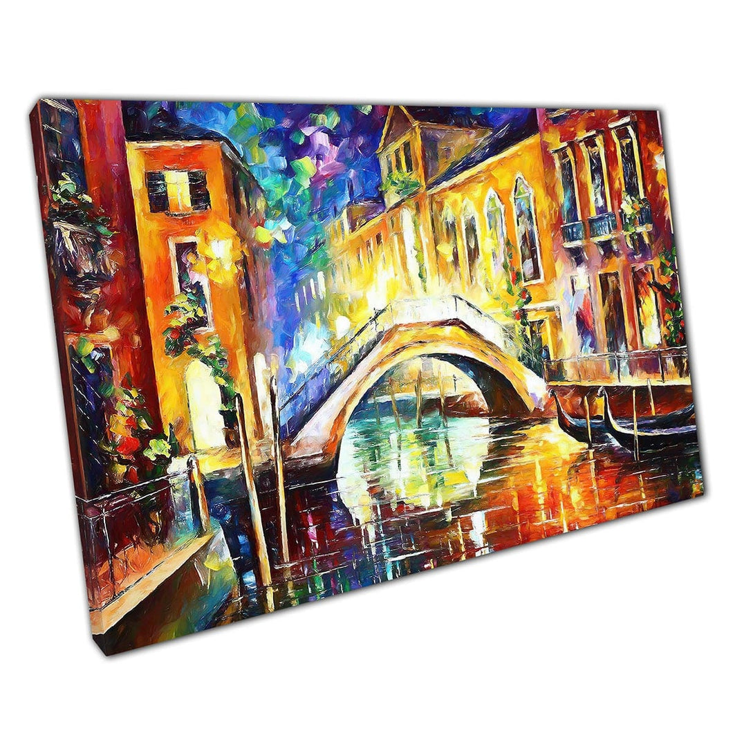 Kleurrijke schilderij van Venetië afdrukken door Leonid Afremov Canvas Wall Art Print op canvas foto voor thuiskantoor decor