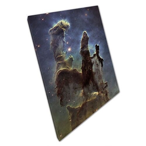 Canvas print pilaren van creatie ruimte muur kunst print gemonteerd canvas print klaar om op te hangen