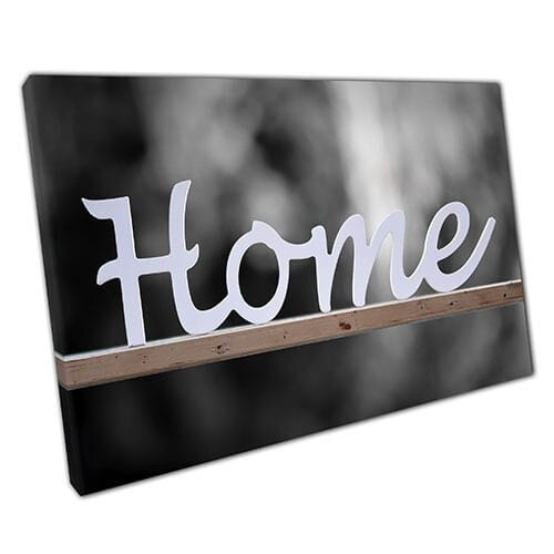 Afdrukken op canvas Home Welkom tekst Home Decor White Wall Art Print gemonteerd canvas print