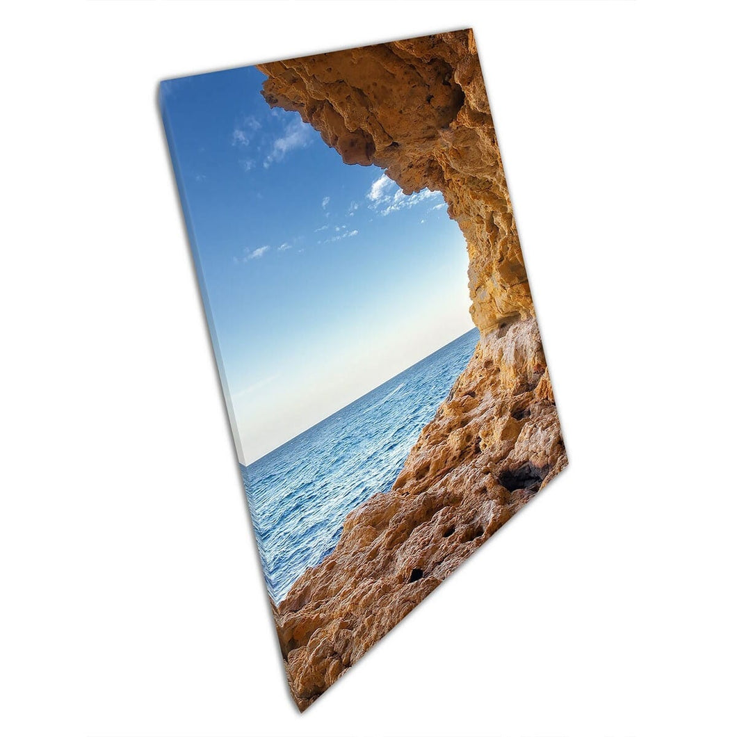 Splendida vista sul paesaggio marino da una stampa naturale da parete per la carta naturale di roccia rocciosa stampato artistico da parete su tela stampata in tela