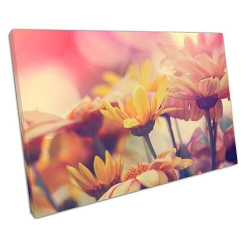 Print on Canvas Summer Flowers Canvas Wall Art Ready To Hang Print Mounted Canvas print