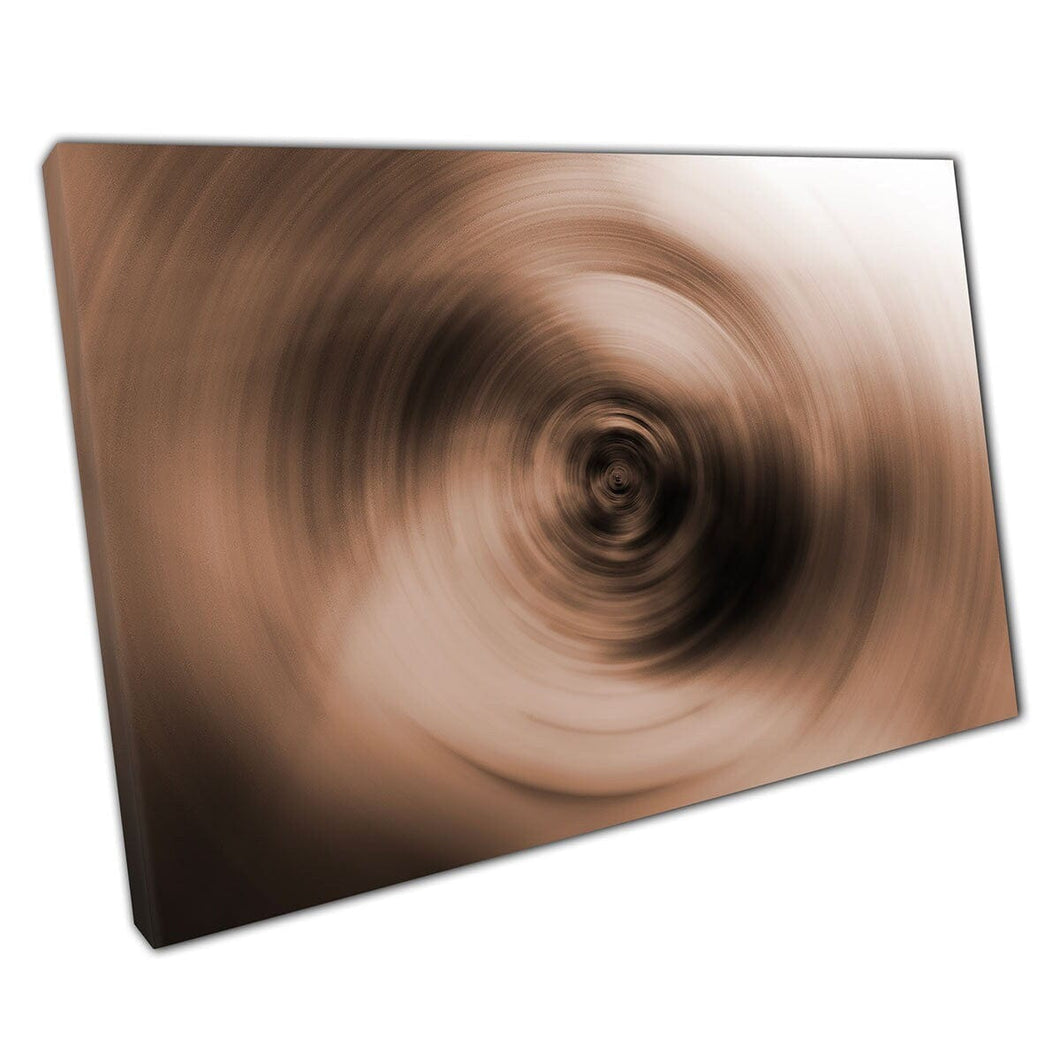 Abstract Radial Motion Blur Sepia Vintage Brown Contemporary Modern Wall Art Print On Canvas Mounted Canvas print