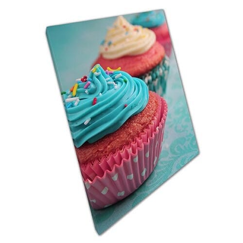 Stampa su tela cupcakes alimentari arte pronto a appendere arte mura stampato a tela montato