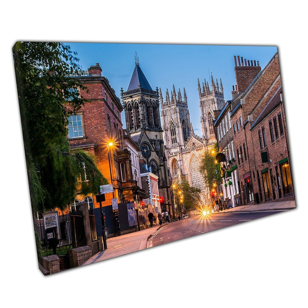 York Cityscape in the Evening Street Light