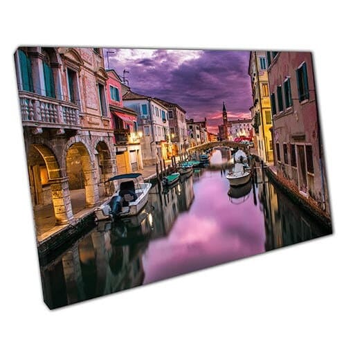 Afdrukken op canvas Venetië Italië klaar om muurwand te hangen afdrukken gemonteerd canvas print