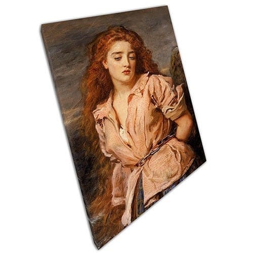 Canvas print John Everett Millais de martelaar van de Solwa Reproduction Wall Art Print op canvas gemonteerde canvas print