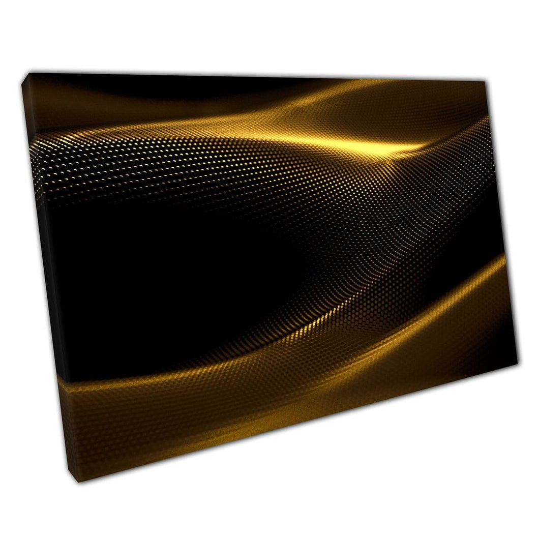 Luxury Black And Gold Fabric Texture 3D Rendering Modern Minimalist Digital Artwork Wall Art Print On Canvas Mounted Canvas print