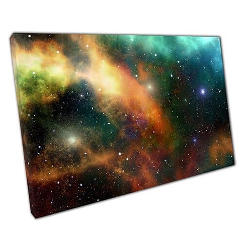 Print on Canvas Colourful Galaxy Universe Sky Ready to Hang Wall Art Print Mounted Canvas print