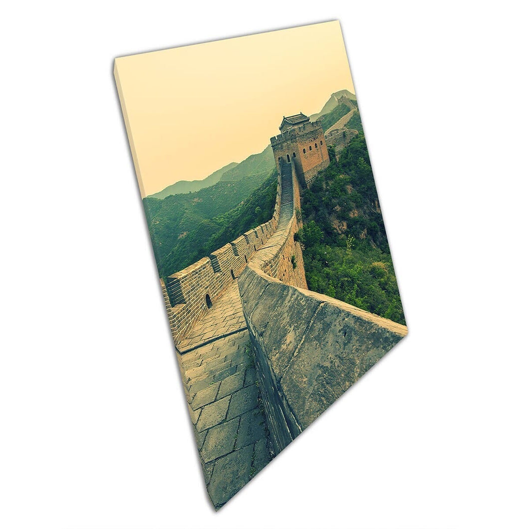 Visualizza dalla stampa da parete in cinese della Great Wall Beijing sulla stampa di tela montata in tela