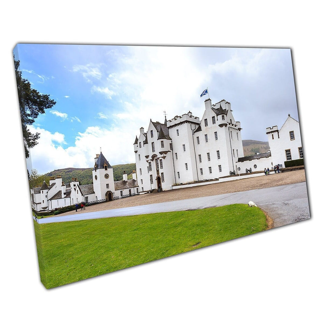 Historic Landmark Blair Castle Scotland UK Wall Art Print On Canvas Mounted Canvas print
