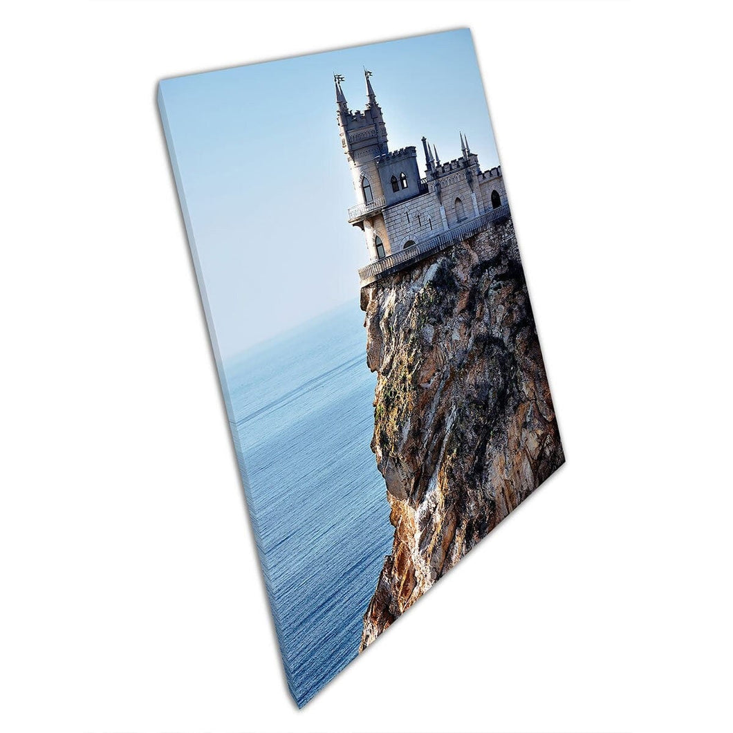 Swallow's Nest Castle Located Near Yalta Ukraine Wall Art Print On Canvas Mounted Canvas print