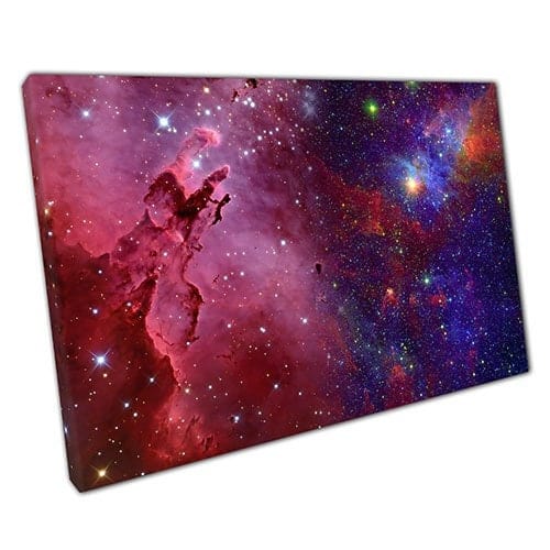 Afdrukken op canvas Space Stars Planets Klaar om muurwand te hangen Afdrukken Monteerde canvas print