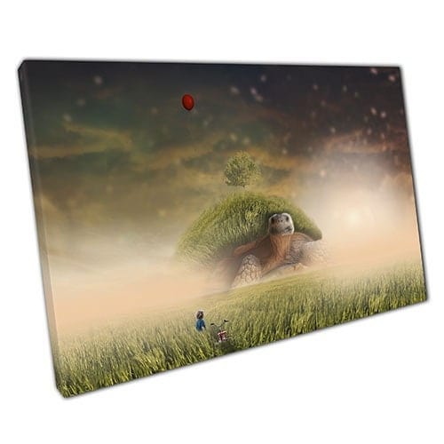 Afdrukken op canvas fantasy turtle klaar om canvas muurkunst afdrukken gemonteerd canvas print te hangen