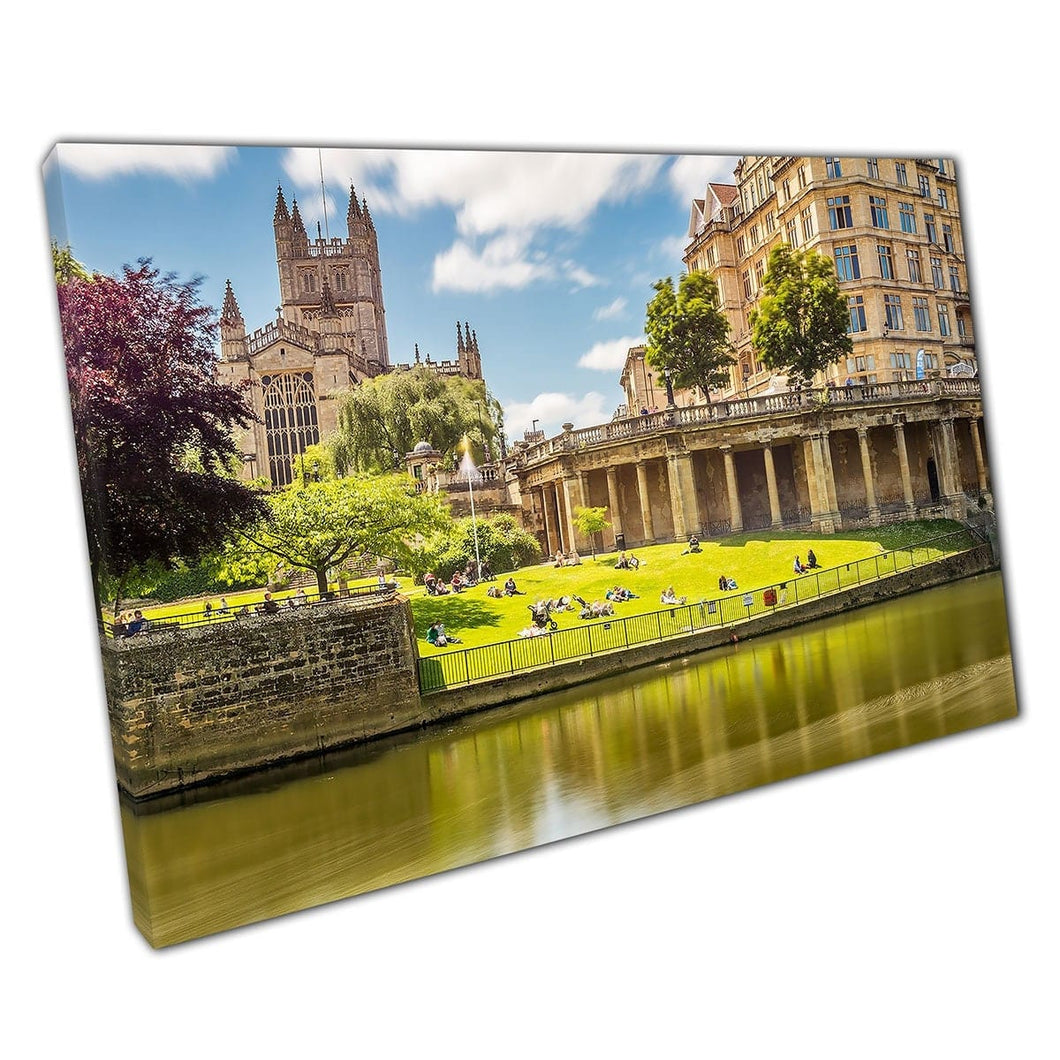 Fotografia a lunga esposizione La stampa della città di Bath of Bath Somerset in Inghilterra su tela stampare in tela montata