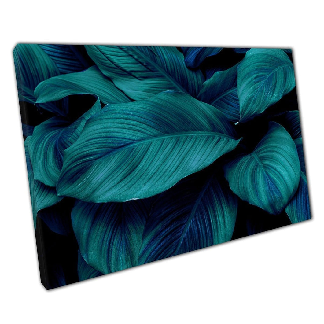 Beautiful Soft Vivid Tones Of Green Leaves Abstract Nature Photography Natural Wall Art Print On Canvas Mounted Canvas print