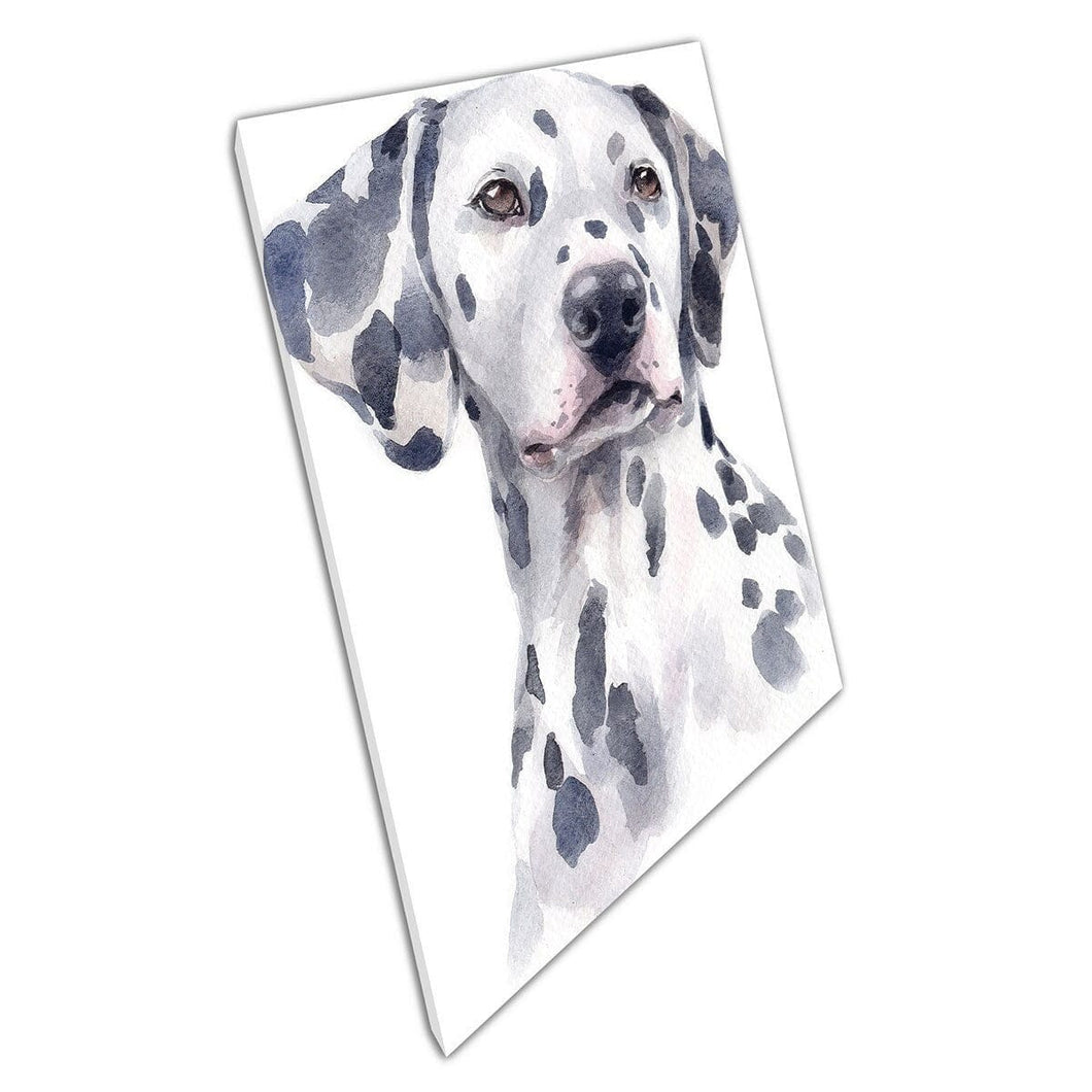 Dalmatisch hondenras schattig huisdier waterverf schilderen muur kunstprint op canvas gemonteerde canvas print
