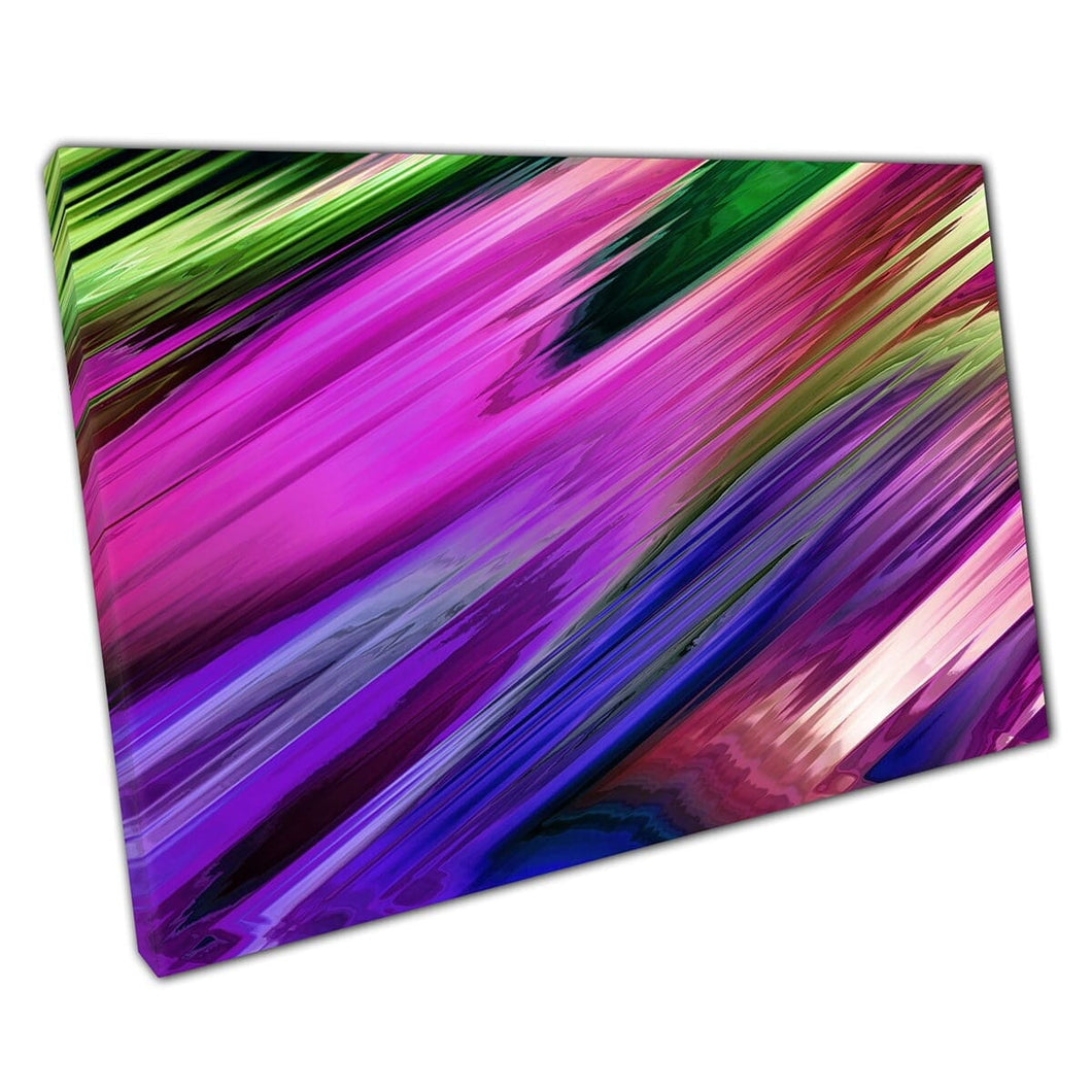 Meerkleurig levendige digitaal geschilderde vloeiende moderne hedendaagse abstracte muurkunstafdruk op canvas gemonteerde canvas print