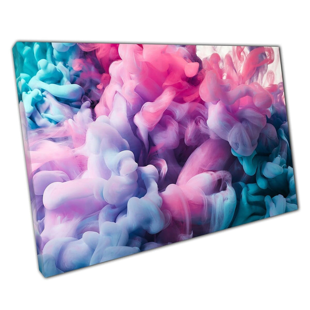 Slow Motion Colorful Pastel Paint Splash Moment Abstract Color Flowing Wall Art Print su tela Stampa di tela montata