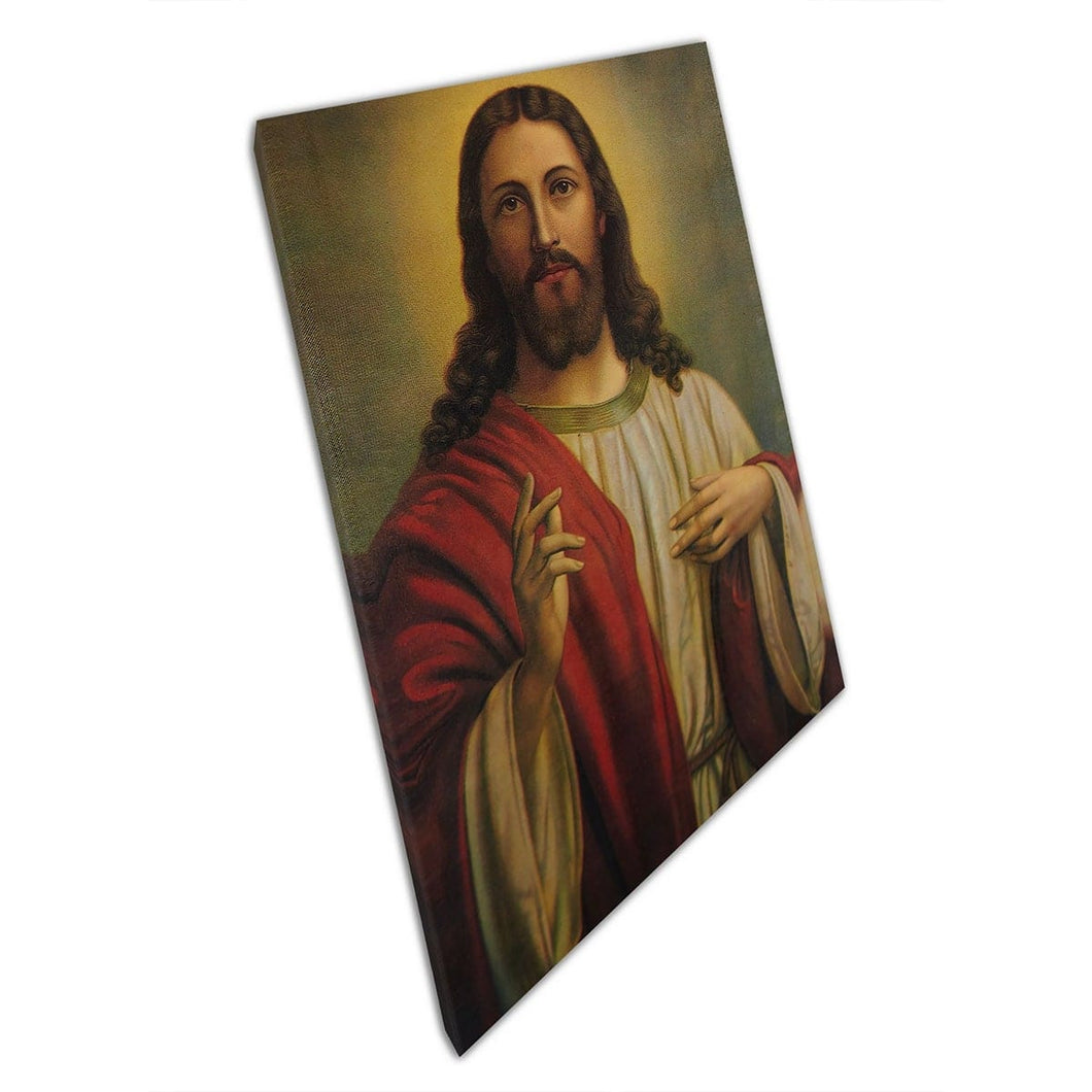 Jesus Christ Classic Painting Style Religious Figure Wall Art Print On Canvas Mounted Canvas print