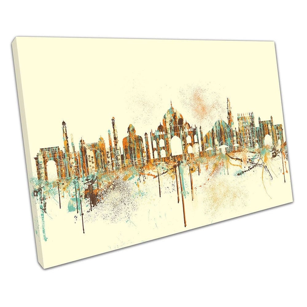 PHARTERLY LAND VAN INDIA LANTMARK's Spray Paint Skyline Canvas X1143