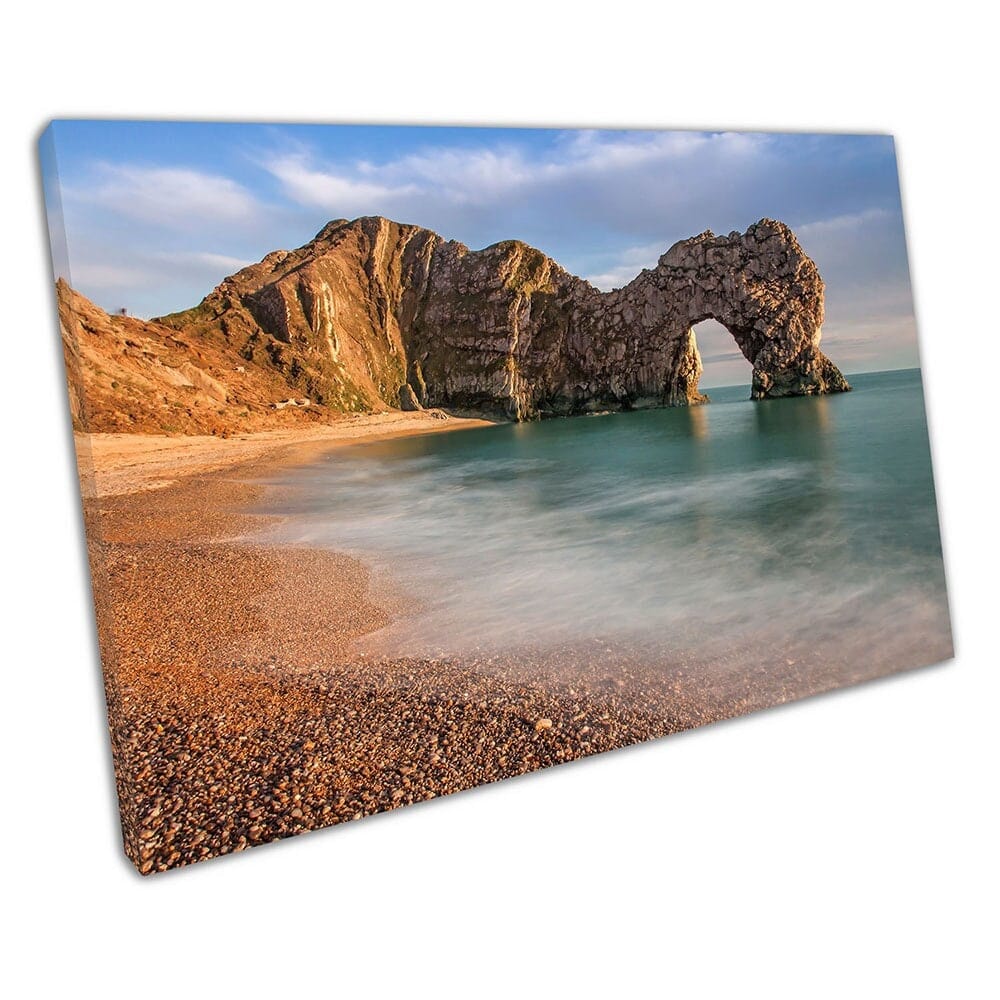 Durdle dor een rotswoog aan jurassic Coast Dorset Engeland klaar om muur kunst te hangen print gemonteerde canvas print